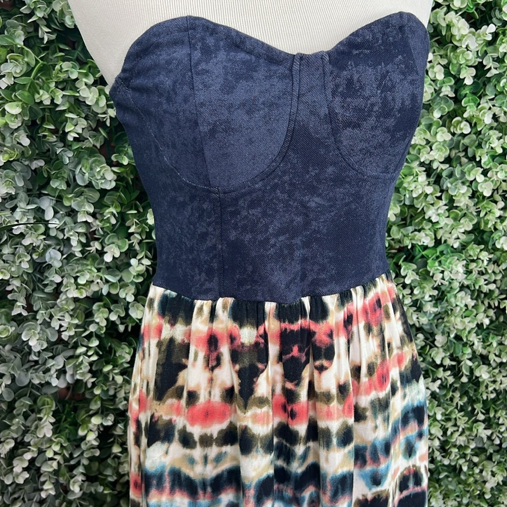Gianni Bini Women’s High Low Tie-Dye Strapless Dress - Picture 10 of 15